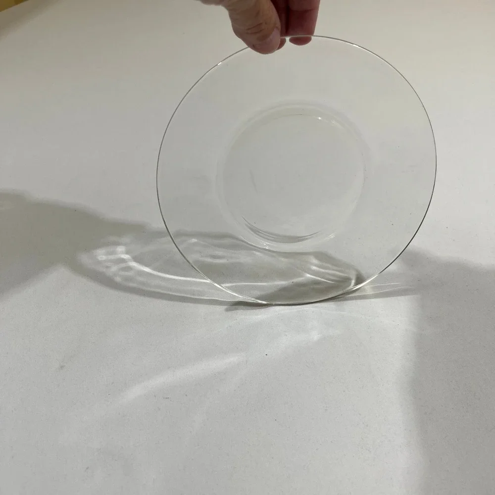 Clear Glass Saucer Set 6
